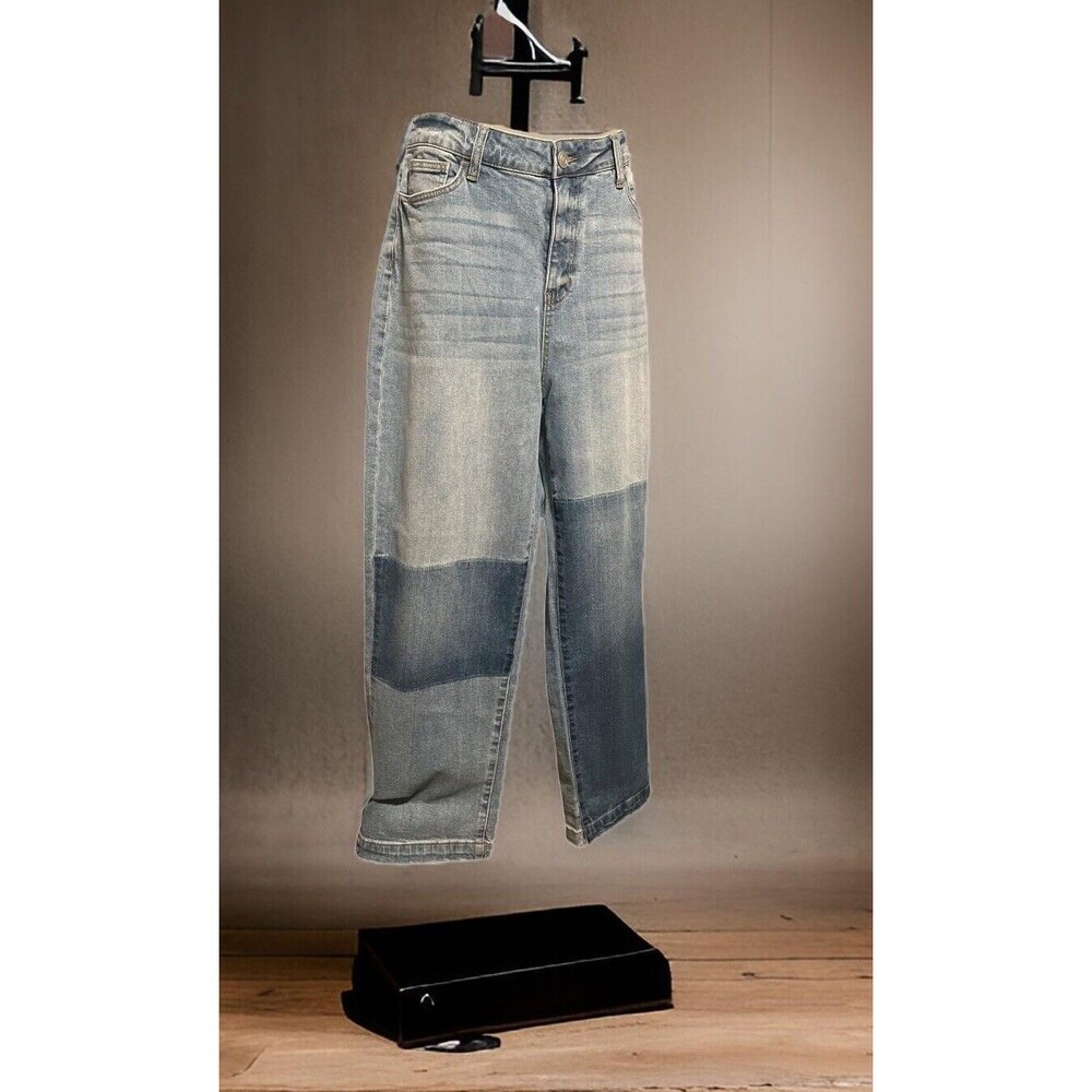 NWT AND NOW THIS Ultra Rise Straight Leg 2Toned Denim Jeans Women’s Plus Size-14 - Picture 3 of 14